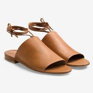 VINCE. Damon Caramel Leather Sandal
